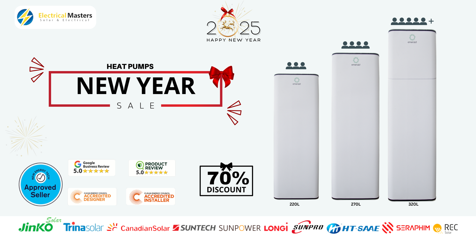 Happy New Year Banner, Heat Pump