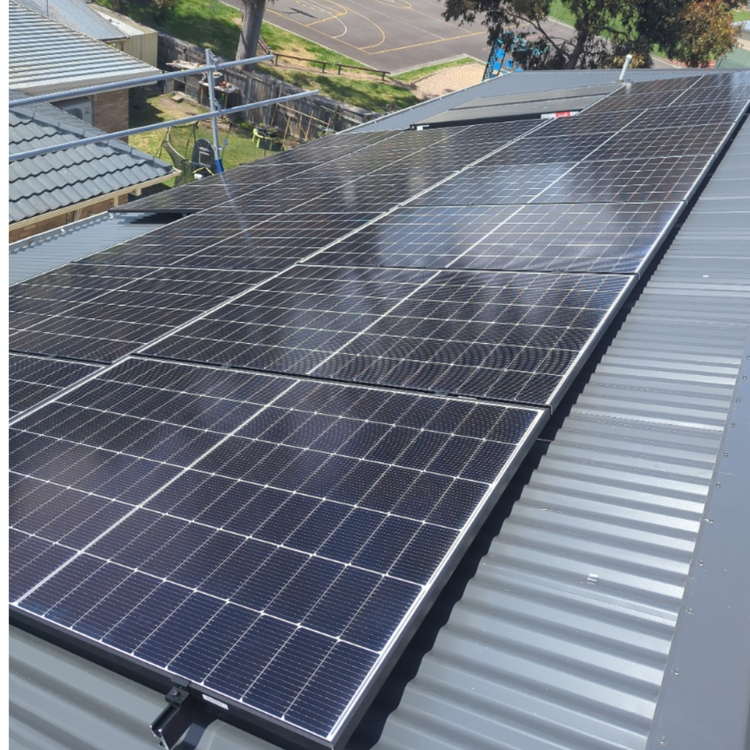 Black Solar Panel Installation