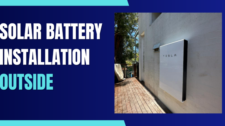 solar battery installation outside
