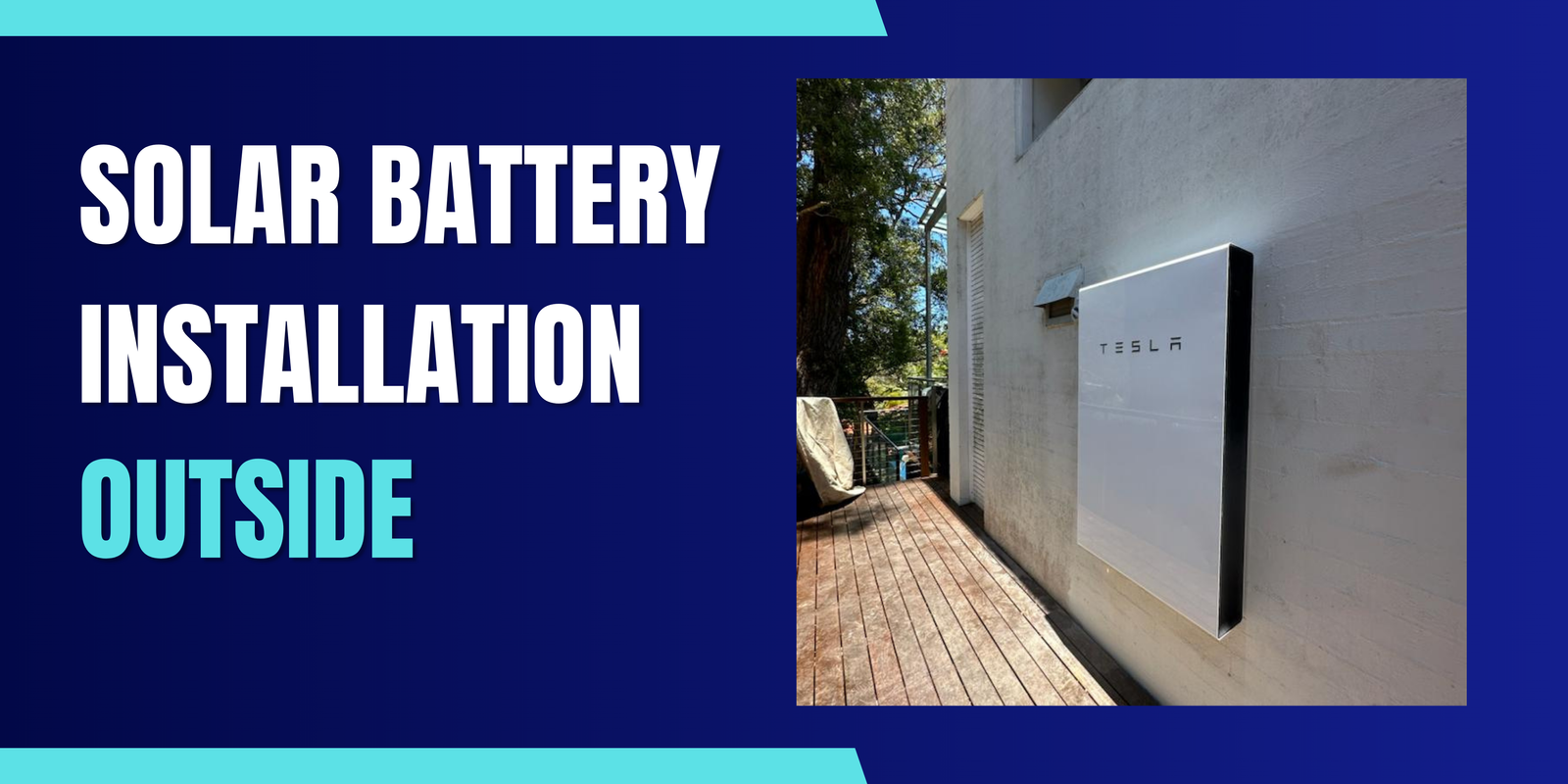 solar battery installation outside