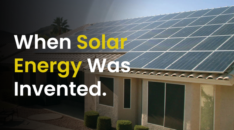 when solar energy was invented