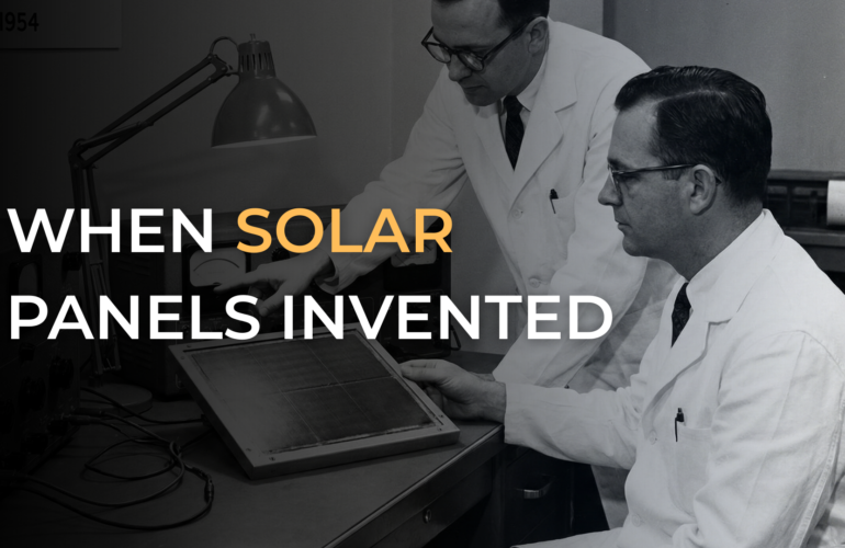 when solar panels invented