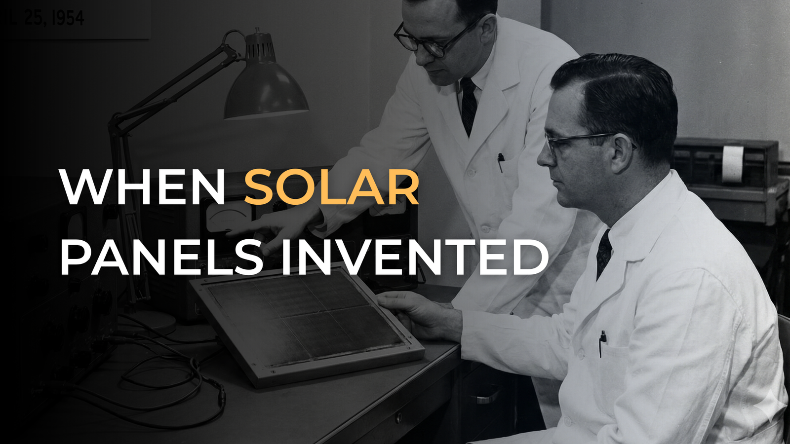 when solar panels invented