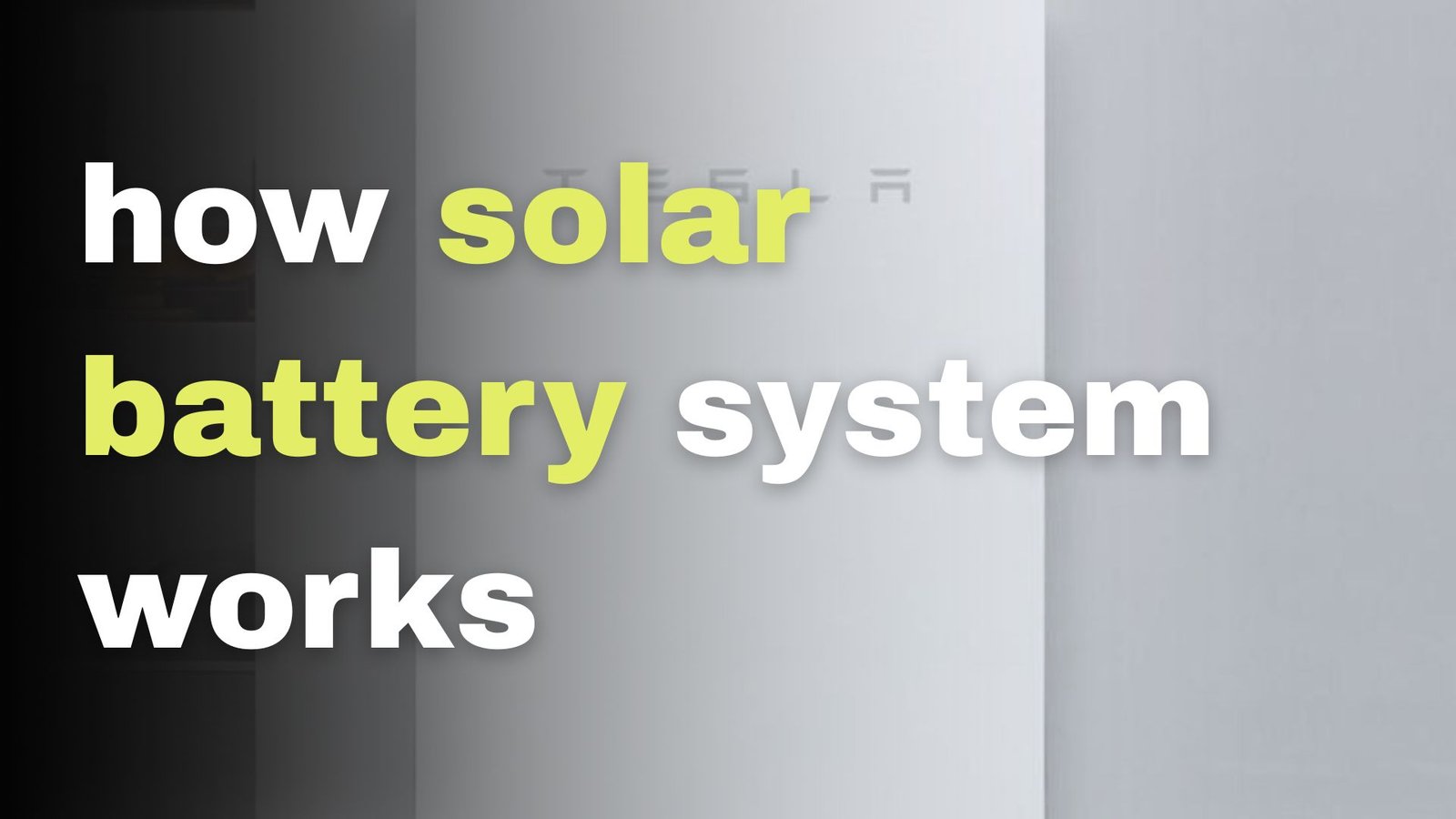 how solar battery system works