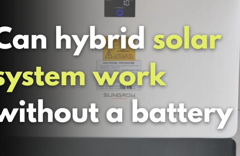 can hybrid solar system work without battery