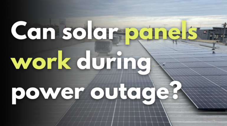 can solar panels work during power outage