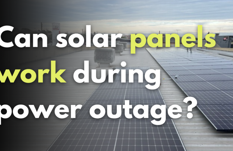 can solar panels work during power outage