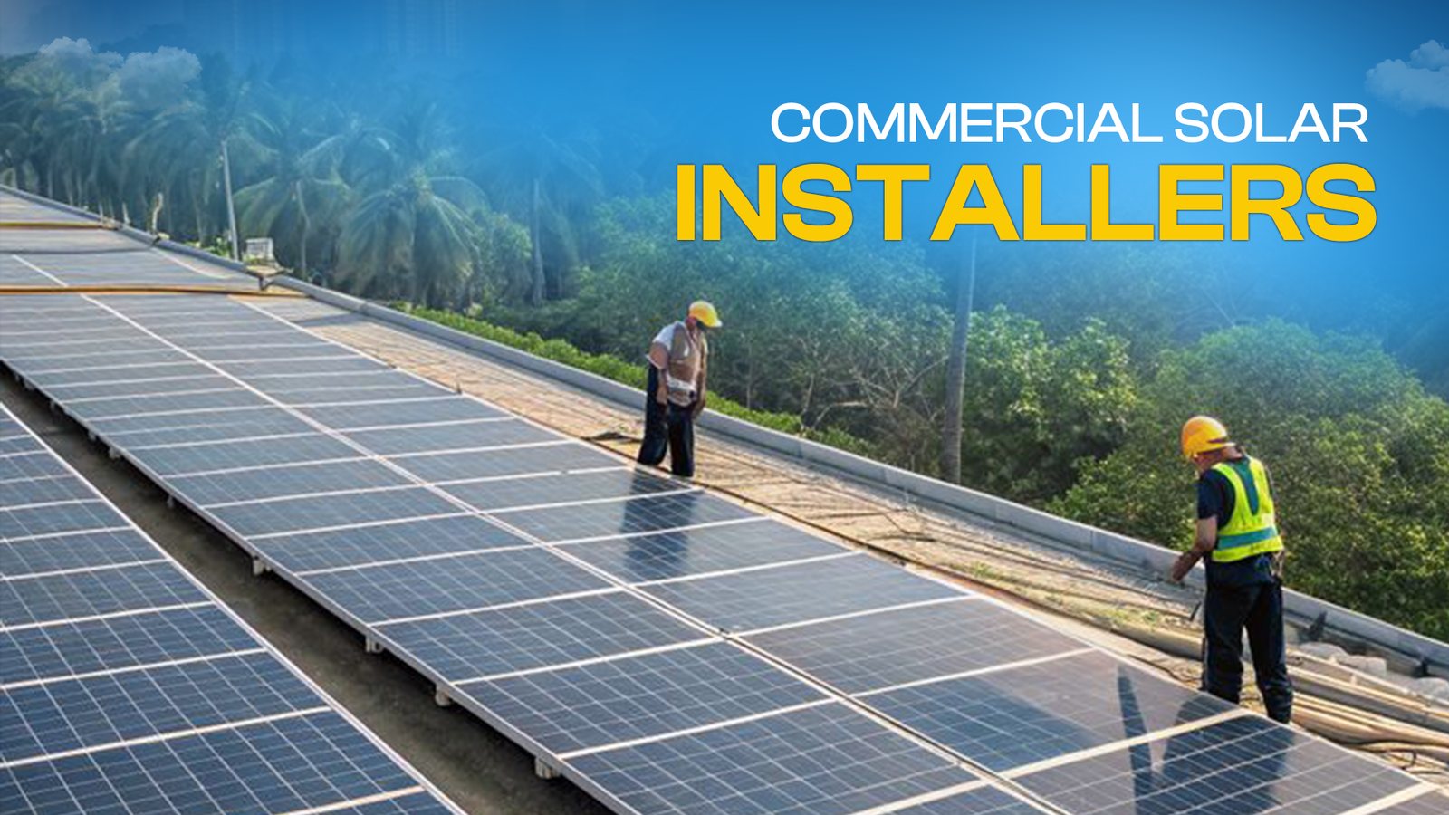 Large capacity array placed by expert commercial solar installers on an industrial warehouse roof.