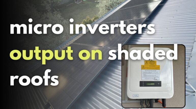 micro inverters output on shaded roofs