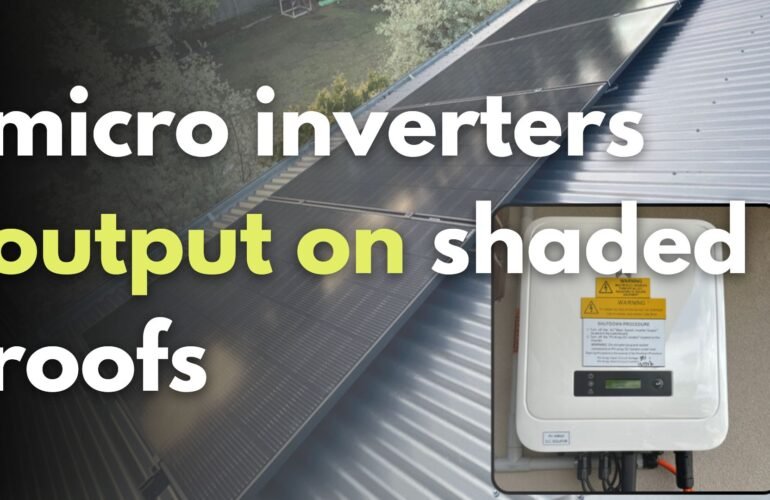 micro inverters output on shaded roofs