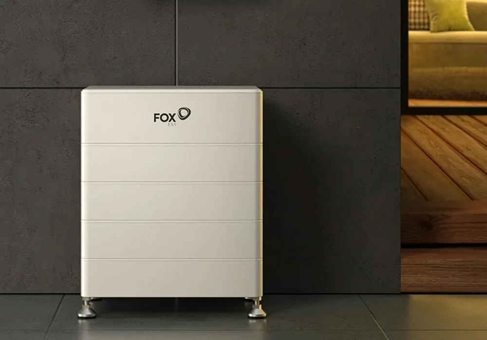fox-ess-battery-install-grey-wall fox ess battery