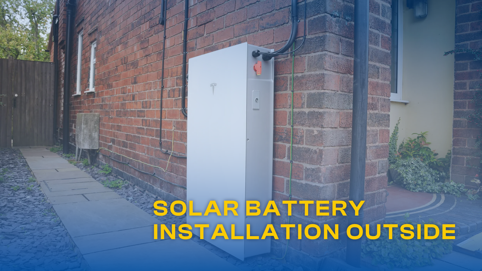solar battery installation outside